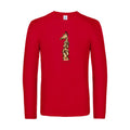 1-tete-2-noeuds-t-shirt-manches-longues-original-humour -Red