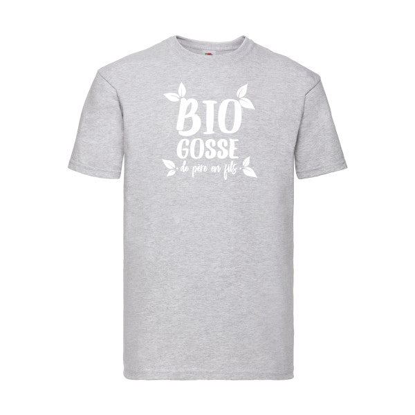 T-shirt|BIO GOSSE  |flex Blanc| Fruit of the loom 205 g 