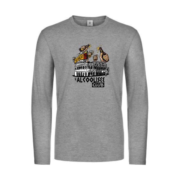 alcoolizee-t-shirt-manches-longues-original-humour -Sport Grey