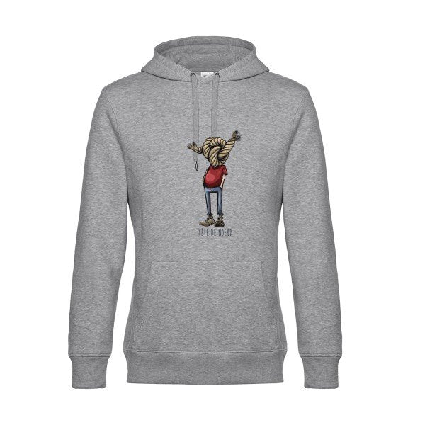 Tete-de-noeud- Sweat à capuche original Heather Grey - RueDuTeeshirt