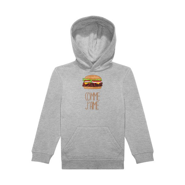 sweat capuche enfant Sports Grey Comme-j-aime