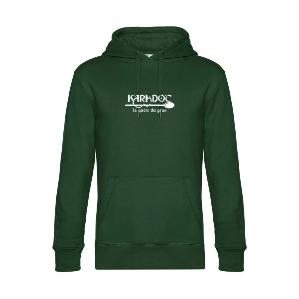 Karadoc sweat shirt original Bottle Green flex Blanc impression Face