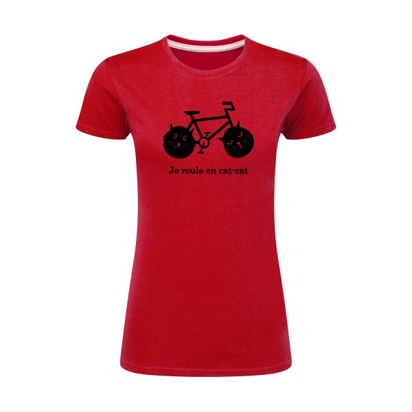 cat-cat bike | Noir |T shirt original femme|SG