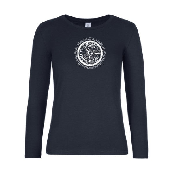 t-shirt lsl femme Mechanism-B&C-E190-LSL-women--T-shirt-femme-manches-longues Navy flex 
