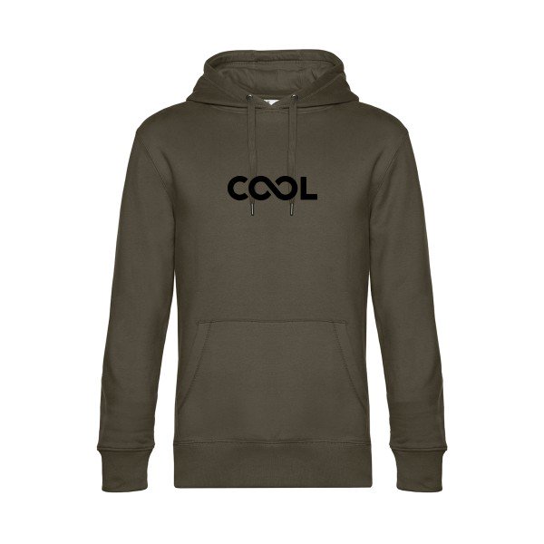 Infiniment-cool sweat shirt original Khaki flex Noir impression Face