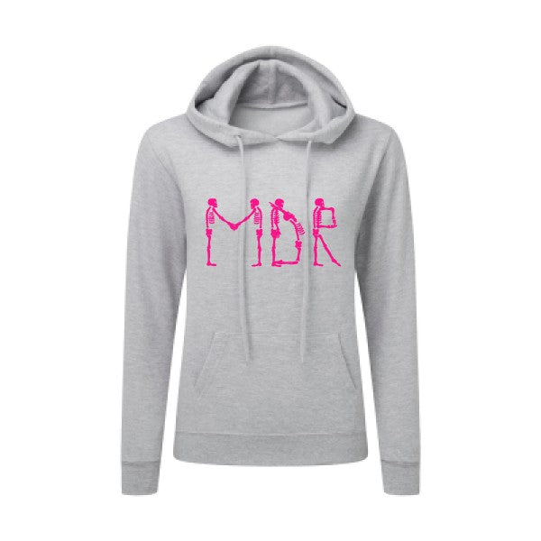 MDR Rose Fluo |Sweat original à capuche Femme