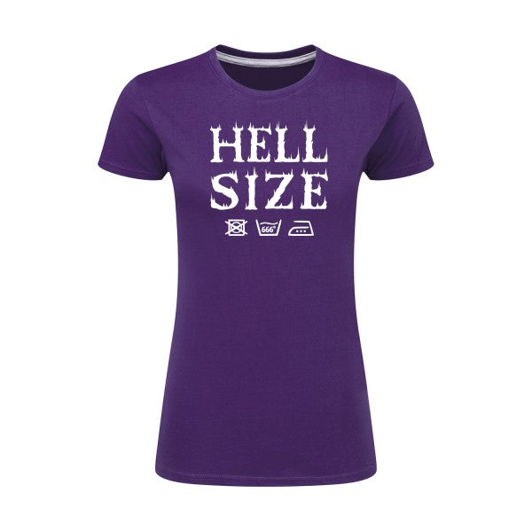 HELL SIZE ! Blanc |T shirt original femme|SG