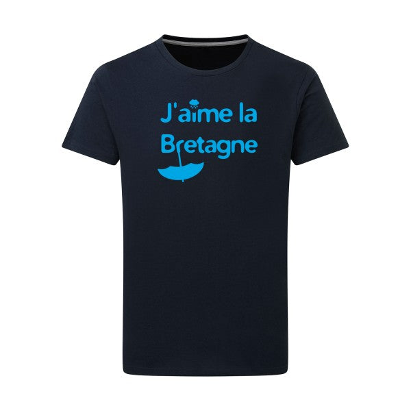 J'aime la Bretagne - Flex bleu clair Tshirt original Navy  5XL