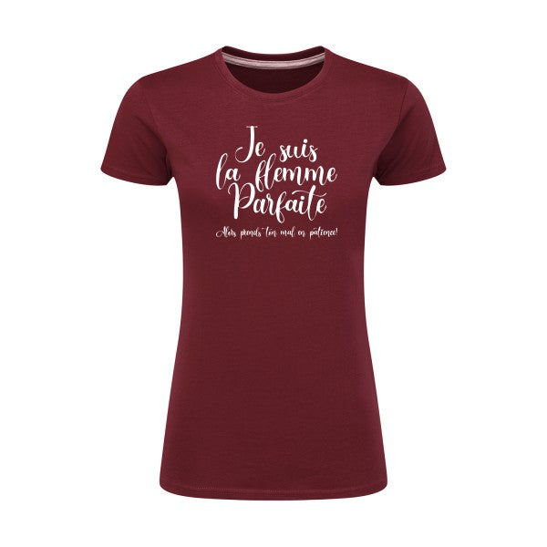 La flemme parfaite | Blanc |T shirt original femme|SG