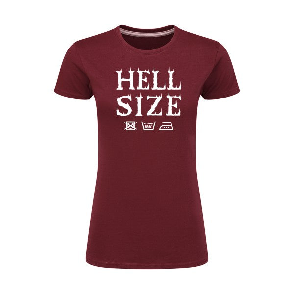 HELL SIZE ! Blanc |T shirt original femme|SG