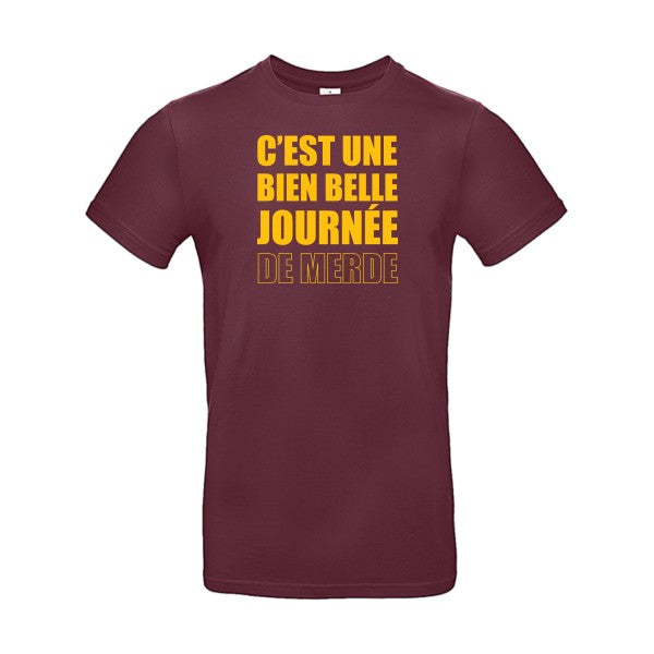 Journée de m...Flex jaune or- T-shirt E190|Burgundy||2XL