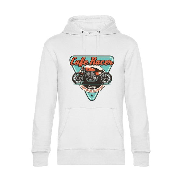 CAFE-RACER- Sweat à capuche original White - RueDuTeeshirt