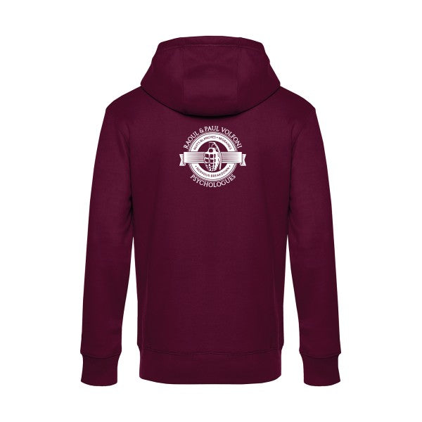 Volfoni sweat shirt original Burgundy flex Blanc impression Dos