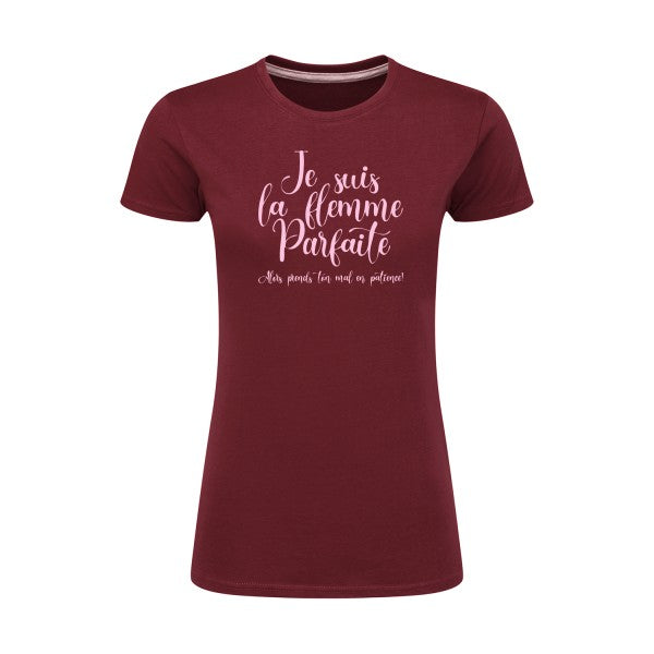 La flemme parfaite | Rose |T shirt original femme|SG