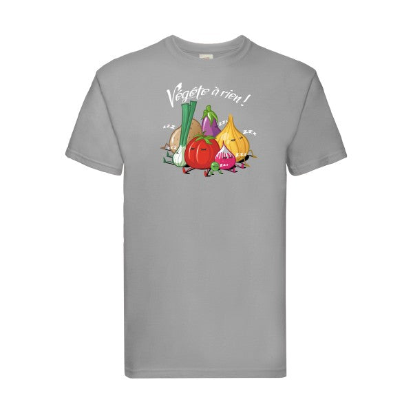 Vegete à rien ! Fruit of the loom 205 g/m² T-shirt/ zinc