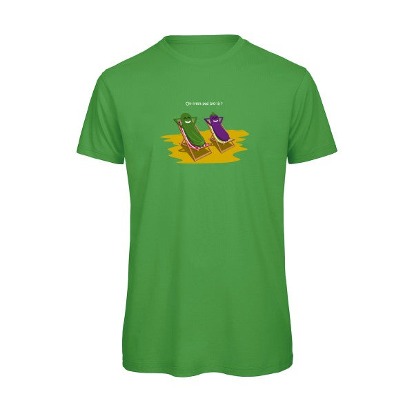 T-shirt humour original On N Est Pas Bio La T Shirt couleur Real Green