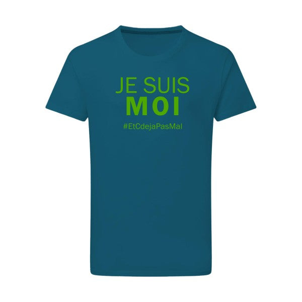 Je suis moi vert pomme -Flex vert pomme sur T-shirt SG  Petrol  2XL