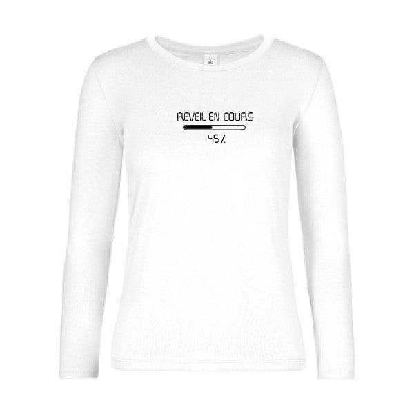 t-shirt lsl femme reveil-en-cours...-loading... White flex Noir