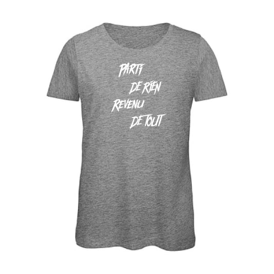 T shirt humour bio femme   femme bio|Parti de rien Blanc 