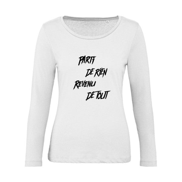 Parti de rien Noir |   T shirt manches longues femme|100% bio