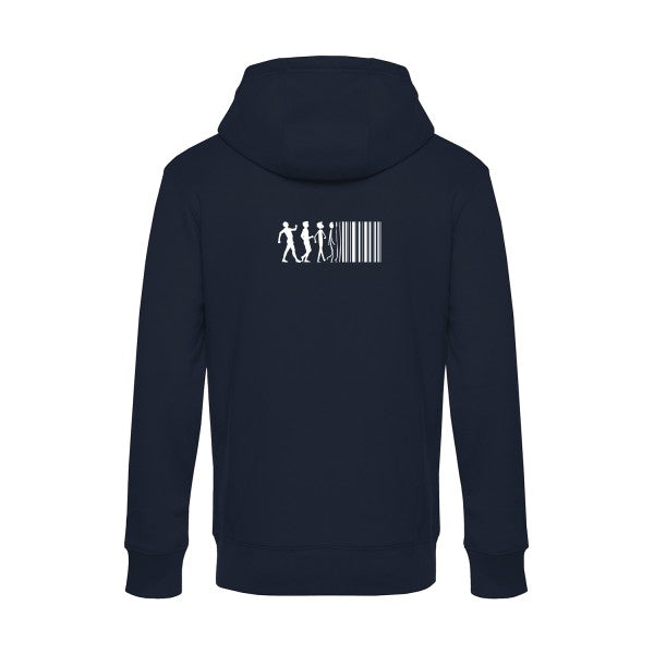 code-barre sweat shirt original Navy Blue flex Blanc impression Dos