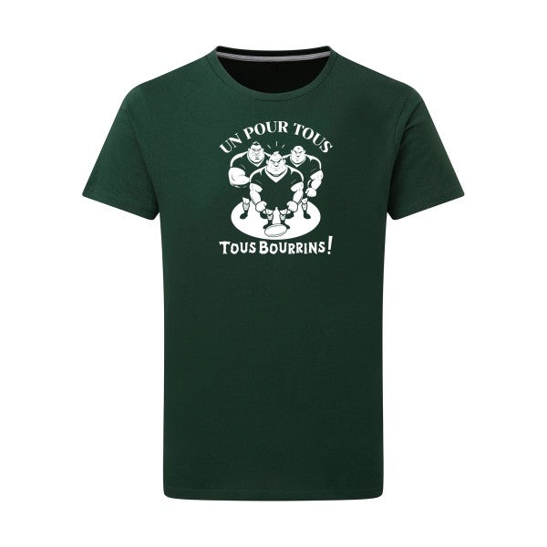 Un pour tous, Tous bourrins ! - Flex Blanc Tshirt original Bottle Green  2XL