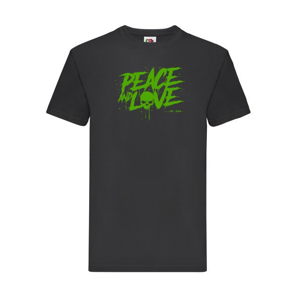 T-shirt|Peace or no peace |Vert pomme|Fruit of the loom 205  G