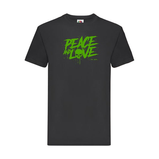 T-shirt|Peace or no peace |Vert pomme|Fruit of the loom 205  G