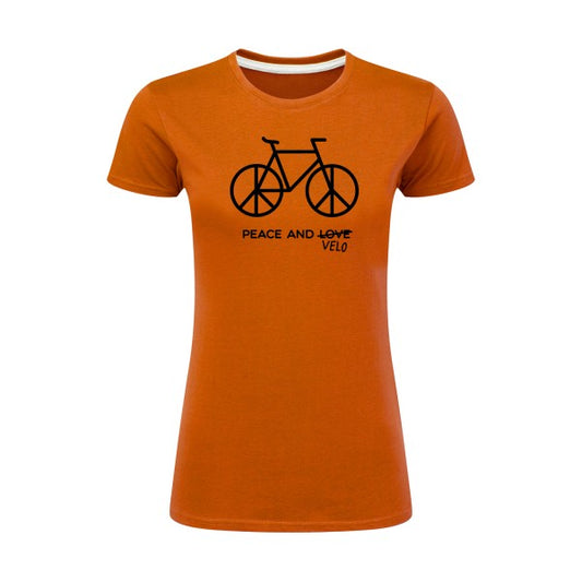 Peace and vélo Noir |T shirt original femme|SG