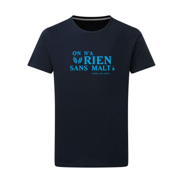 On n'a rien sans malt - Flex bleu clair Tshirt original Navy  5XL