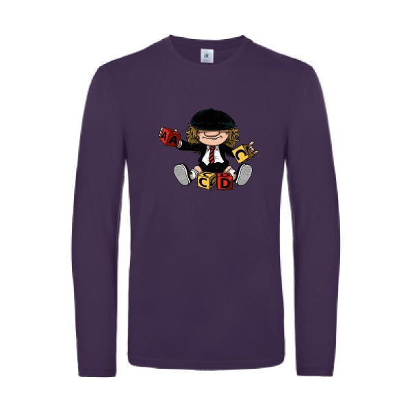 acdc-t-shirt-manches-longues-original-humour -Urban Purple