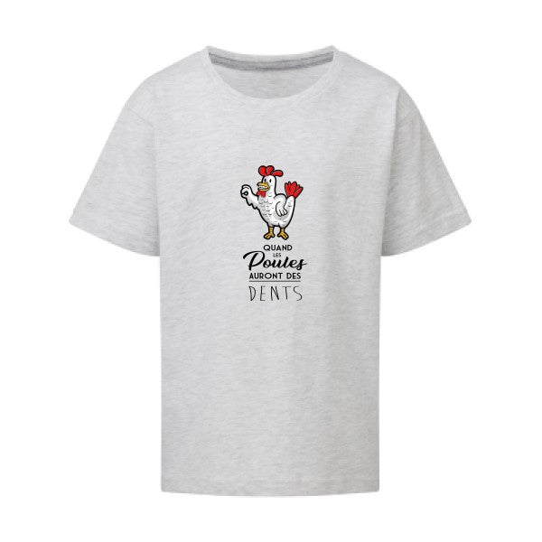 quand les poules auront des dents SG - Kids T-shirt enfant Ash Grey Taille 152 (11-12/2XL)