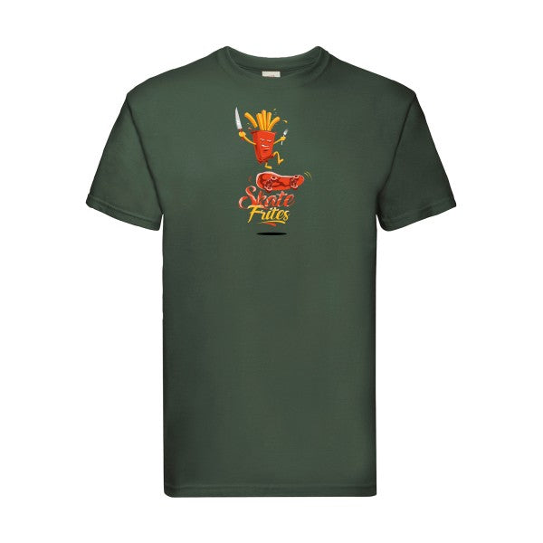 SKATE Fruit of the loom 205 g/m² T-shirt/ bottle green