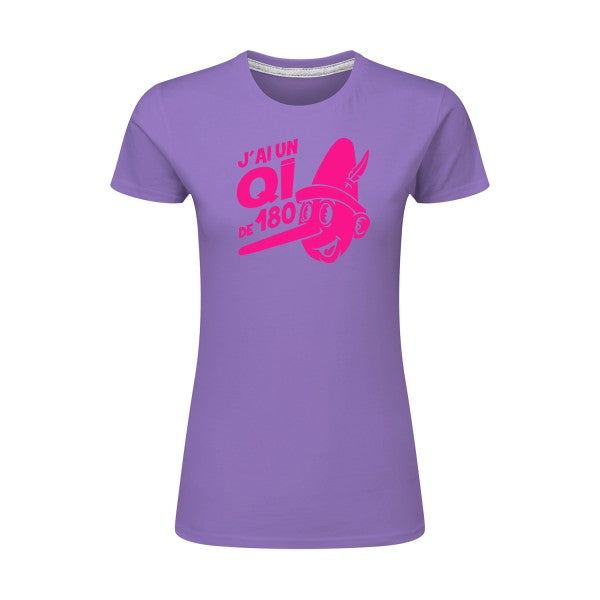 Quotient intellectuel Rose Fluo |T shirt original femme|SG