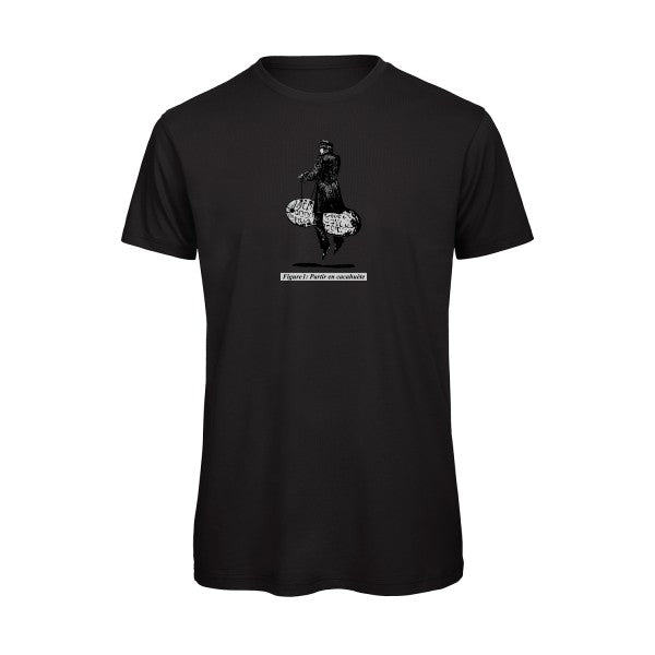 T-shirt humour original Partir En Cacahuete T Shirt couleur Black