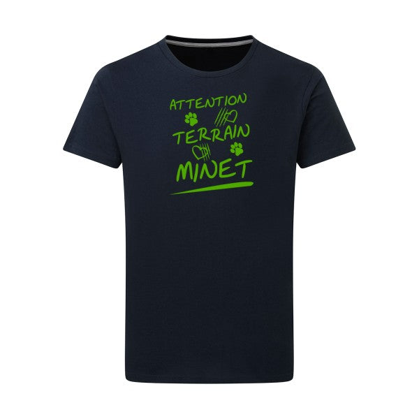 Attention Terrain Minet - Flex Vert pomme Tshirt original Navy  5XL