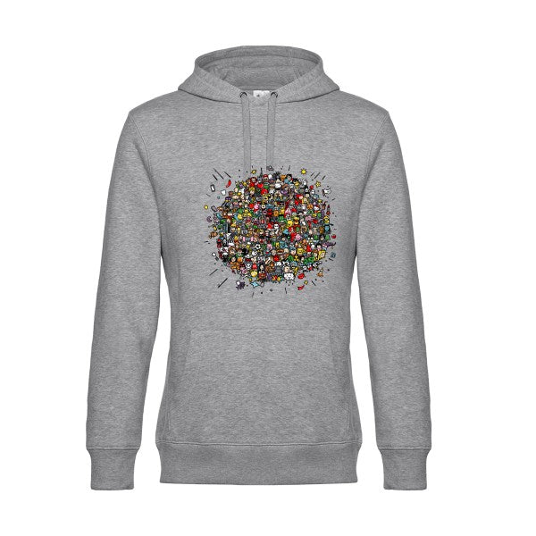 Planete-Pop-Culture- Sweat à capuche original Heather Grey - RueDuTeeshirt