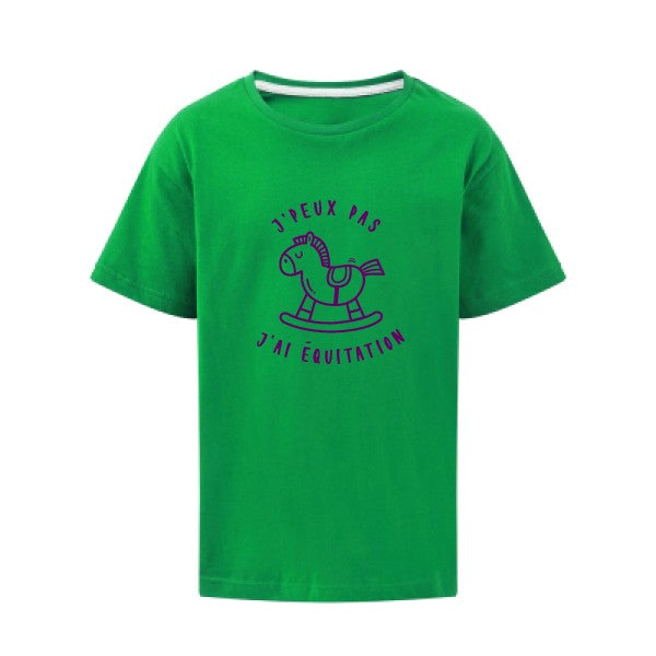 J peux pas j'ai équitation Flex Violet SG - Kids T-shirt enfant Kelly Green Taille 140 (9-10/XL)