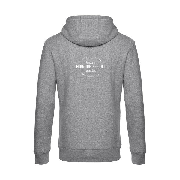Artisan-du-moindre-effort sweat shirt original Heather Grey flex Blanc impression Dos