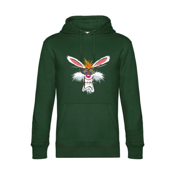 Rabbit-- Sweat à capuche original Bottle Green - RueDuTeeshirt