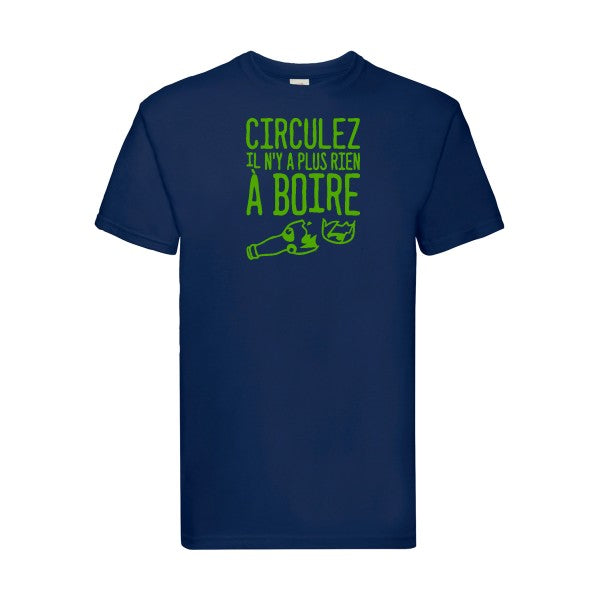 T-shirt|Circulez il n'y a plus rien à boire |Vert pomme|Fruit of the loom 205  G