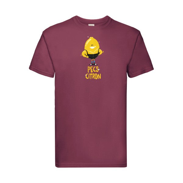 Pecs Citron Fruit of the loom 205 g/m² T-shirt/ bordeaux