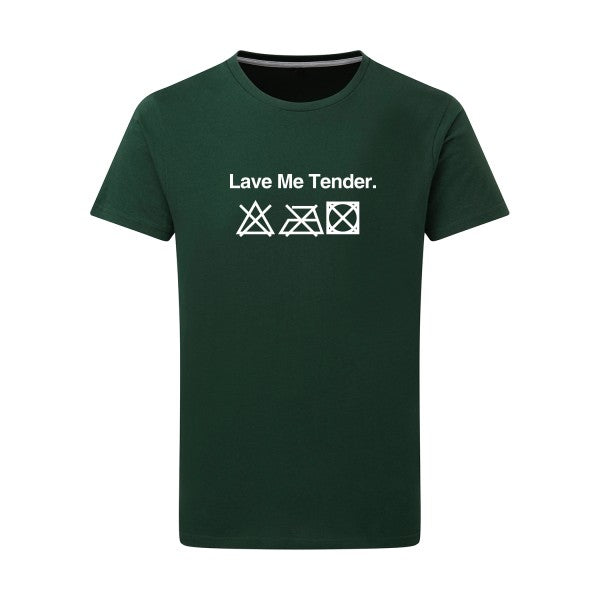 Lave Me True Blanc -Flex Blanc sur T-shirt SG  Bottle Green  2XL