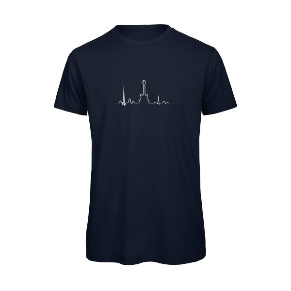 T-shirt humour original I Live Rock N Roll T Shirt couleur Navy