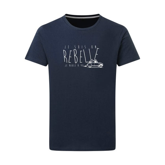 je suis un rebelle - Flex Blanc Tshirt original Denim  XL