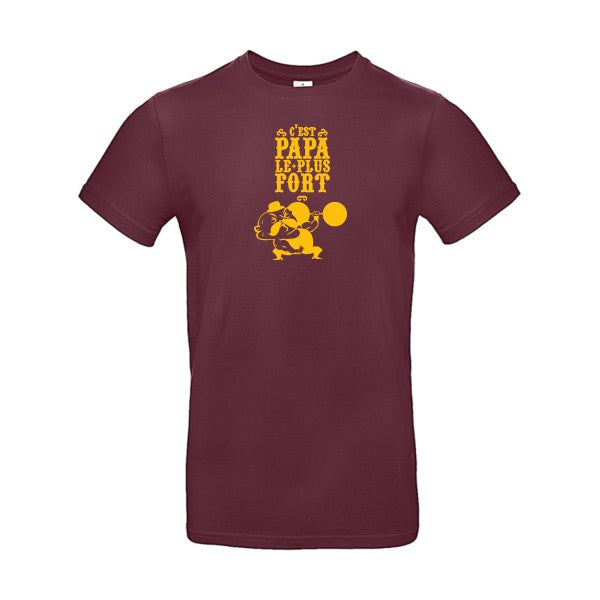 C'est qui le plus fort ?Flex jaune or - E190 T-shirt|Burgundy||2XL