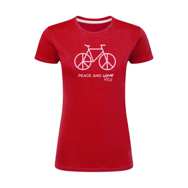 Peace and vélo Rose |T shirt original femme|SG