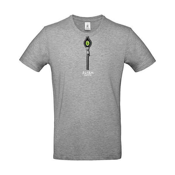 T-shirt humour original Alien Inside T Shirt couleur Sport Grey