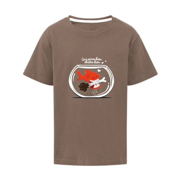 Qui aime bien châtie bien.. SG - Kids T-shirt enfant Deep Taupe Taille 128 (7-8/L)