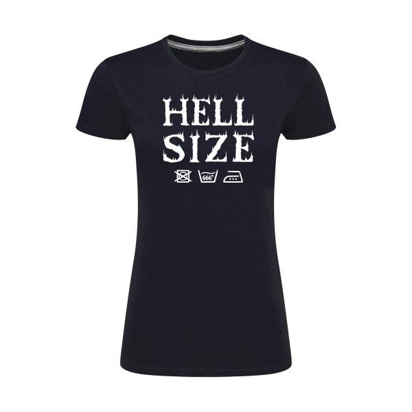 HELL SIZE ! Blanc |T shirt original femme|SG